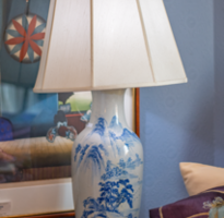 Blue and White Large Porcelain Lamp